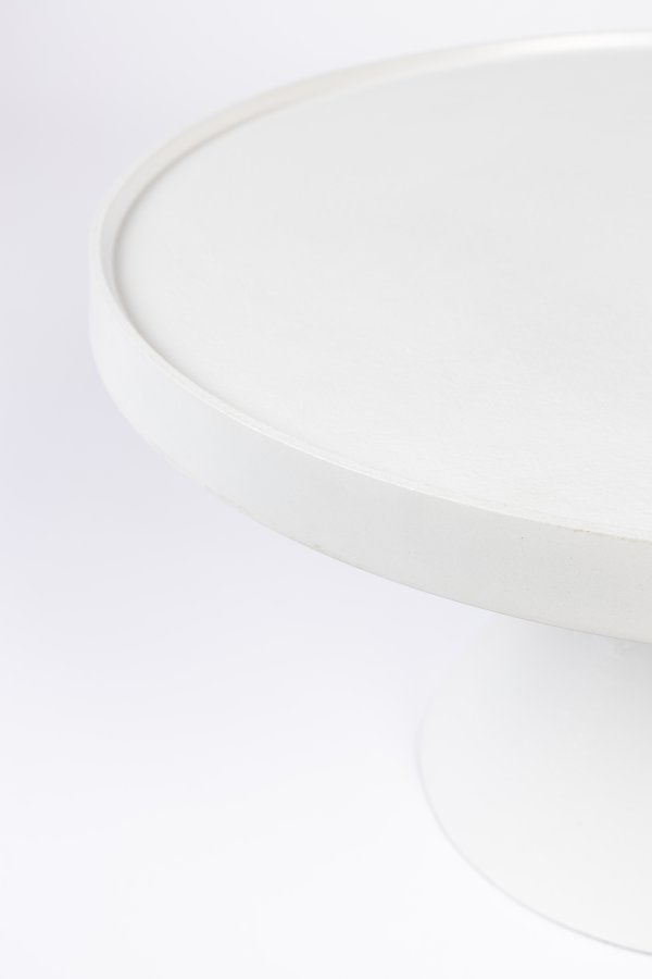 ZUIVER Floss salongbord, rundt - hvit aluminium (60)