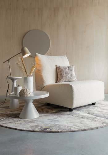 ZUIVER Floss salongbord, rundt - hvit aluminium (60)