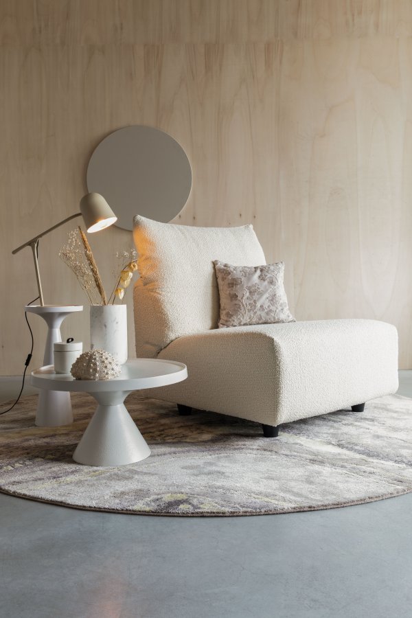 ZUIVER Floss salongbord, rundt - hvit aluminium (60)