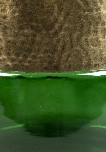 DUTCHBONE Cave Beistelltisch, rund – Messingeisen und grünes Glas (35)