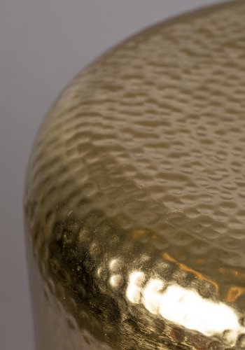 DUTCHBONE Cave sidebord, rundt - messingjern og ravfarget glass (35)