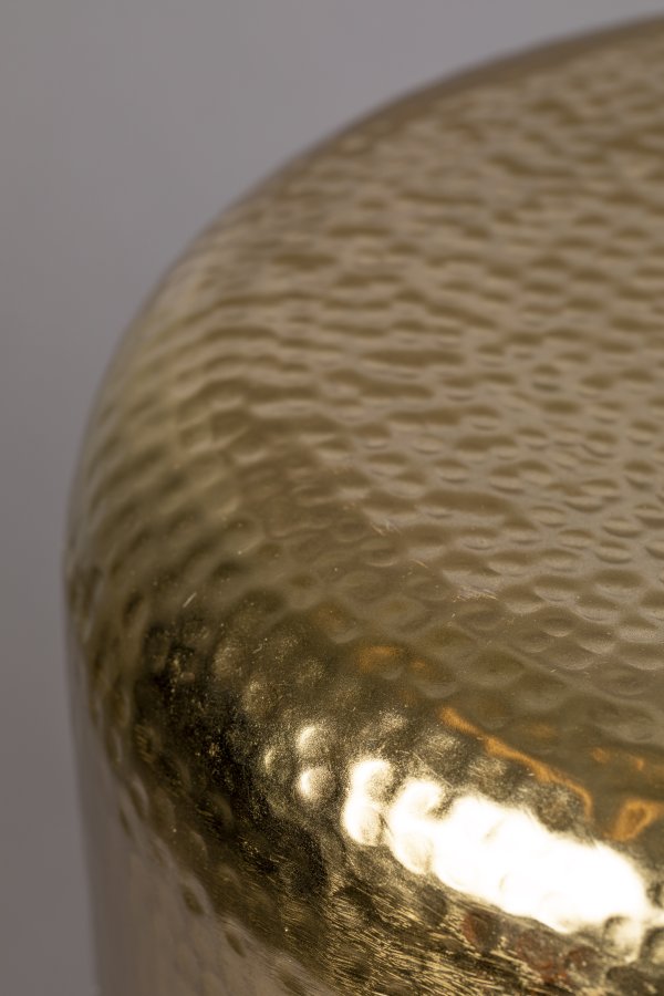 DUTCHBONE Cave sidebord, rundt - messingjern og ravfarget glass (35)