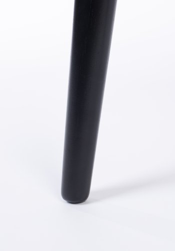 ZUIVER Barbier sidebord, m. 1 skyvedr - svart ask finer og gummitre (45x45)