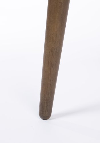 ZUIVER Barbier sidebord, m. 1 skyvedr - brun valnttfinish og gummitre (45x45)