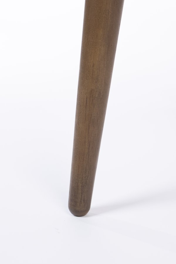 ZUIVER Barbier sidebord, m. 1 skyvedr - brun valnttfinish og gummitre (45x45)