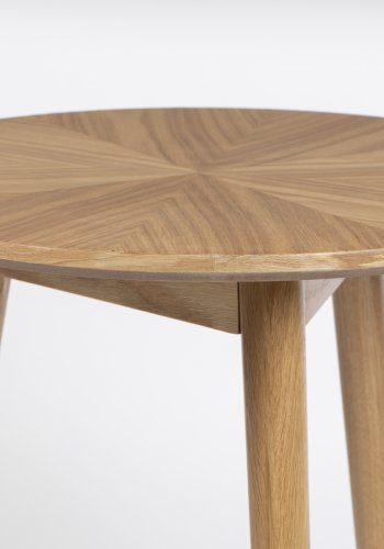 WHITE LABEL LIVING Fabio sidebord, rundt - naturlig eikefiner og eiketre (50)