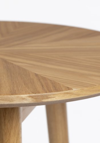 WHITE LABEL LIVING Fabio sidebord, rundt - naturlig eikefiner og eiketre (50)