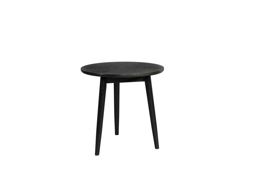 WHITE LABEL LIVING Fabio sidebord, rundt - svart eikefiner og eiketre (50)