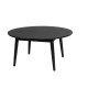 WHITE LABEL LIVING Fabio salongbord, rundt - svart eikefiner og eiketre (80)