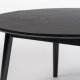 WHITE LABEL LIVING Fabio salongbord, rundt - svart eikefiner og eiketre (80)