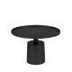 WHITE LABEL LIVING Mason salongbord, rundt - svart aluminium/metall (60)