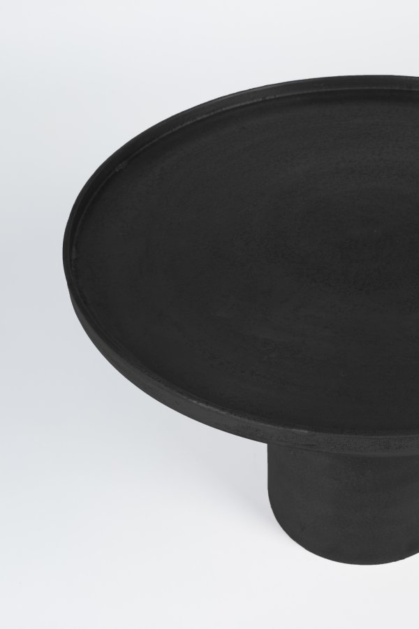 WHITE LABEL LIVING Mason salongbord, rundt - svart aluminium/metall (60)