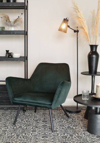 WHITE LABEL LIVING Mason salongbord, rundt - svart aluminium/metall (60)