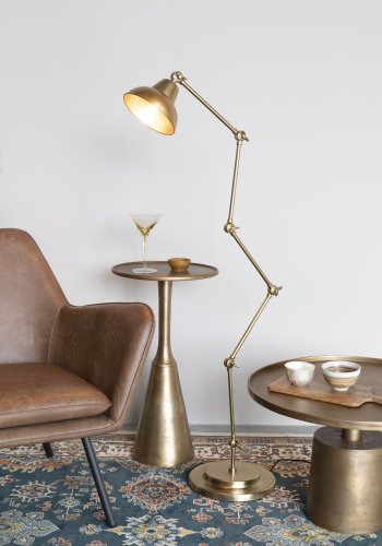 WHITE LABEL LIVING Noah sidebord, rundt - antikk messing aluminium (35)