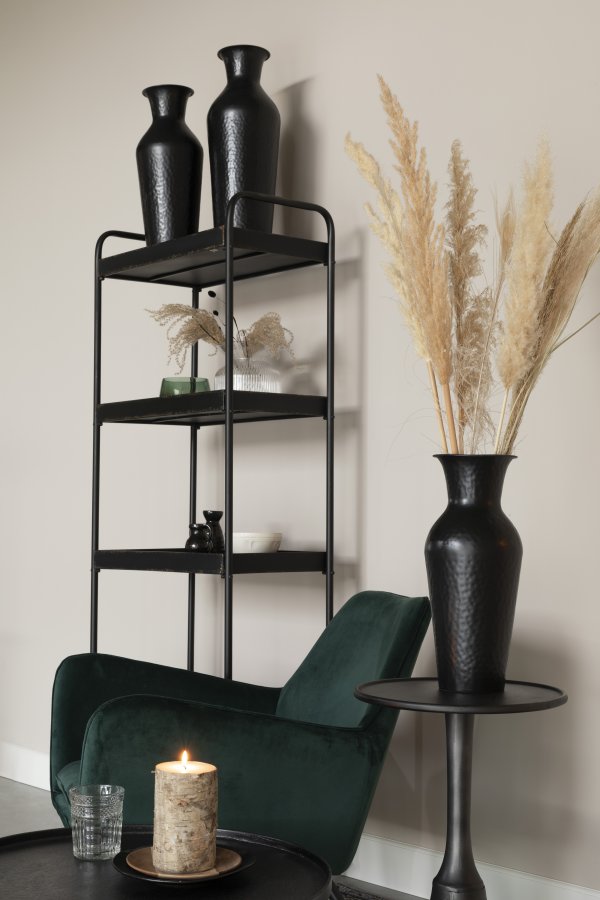 WHITE LABEL LIVING Noah sidebord, rundt - sort aluminium (35)