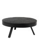 WHITE LABEL LIVING Suri salongbord, stort, rundt - svart teak og svart metall (74)