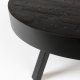 WHITE LABEL LIVING Suri salongbord, stort, rundt - svart teak og svart metall (74)