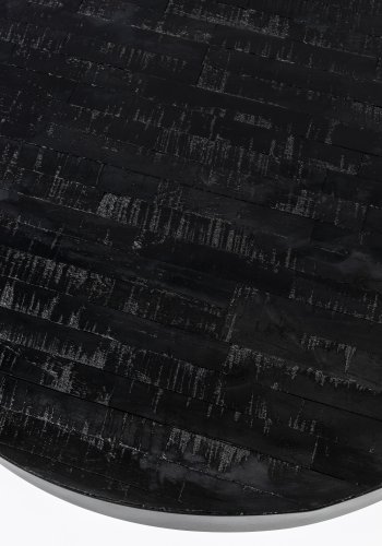 WHITE LABEL LIVING Suri salongbord, stort, rundt - svart teak og svart metall (74)