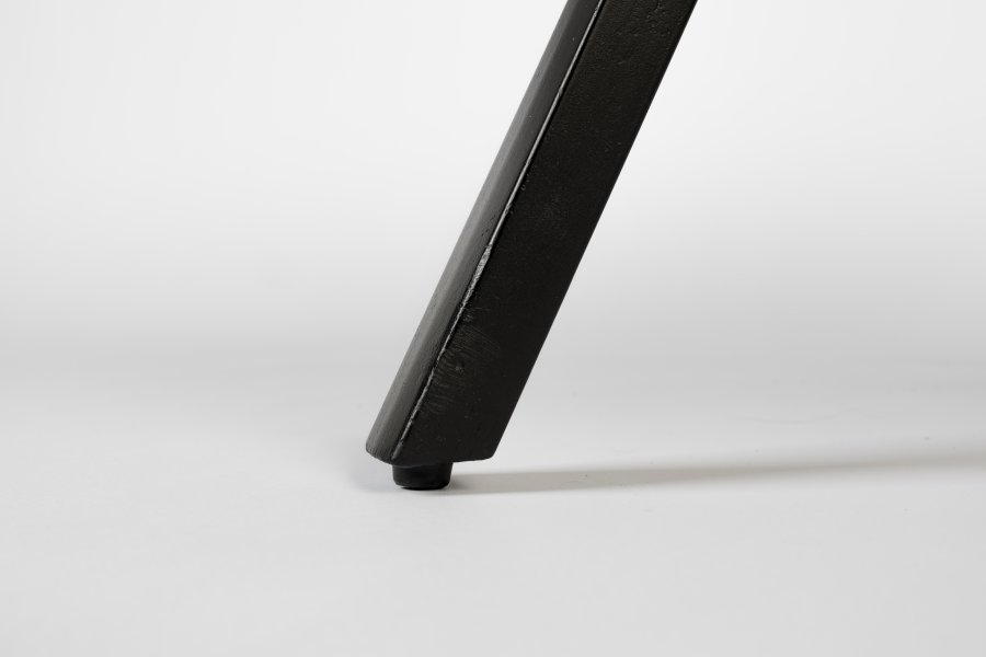 WHITE LABEL LIVING Suri salongbord, stort, rundt - svart teak og svart metall (74)