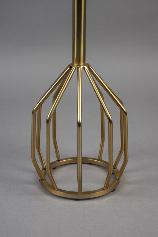 DUTCHBONE Salerno sidebord S, rundt - grnn marmor og gullstl (30)