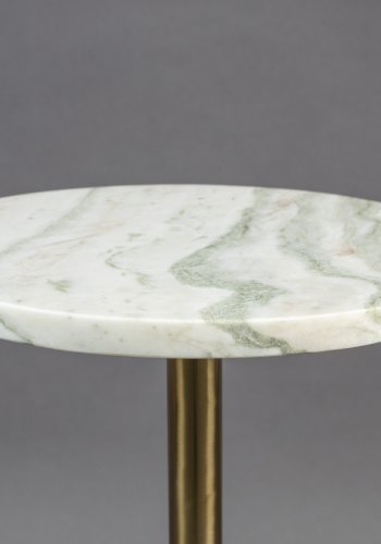 DUTCHBONE Salerno sidebord M, rundt - grnn marmor og gullstl (25)