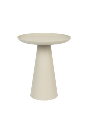 WHITE LABEL LIVING Ringar Stort sidebord, rundt - elfenben metall (39,5)