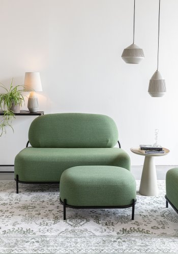 WHITE LABEL LIVING Ringar Stort sidebord, rundt - elfenben metall (39,5)