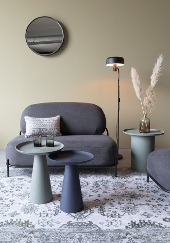 WHITE LABEL LIVING Ringar Stort sidebord, rundt - grnt metall (39,5)