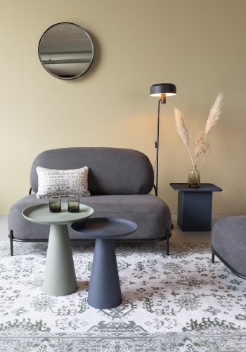 WHITE LABEL LIVING Ringar Medium sidebord, rundt - blmetall (34,5)