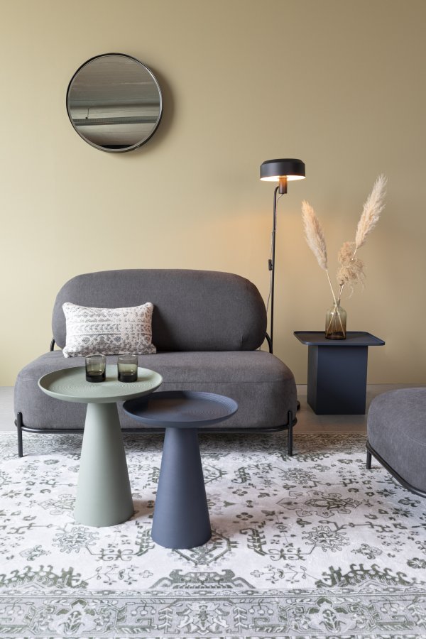 WHITE LABEL LIVING Ringar Medium sidebord, rundt - blmetall (34,5)