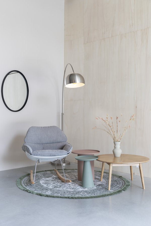 WHITE LABEL LIVING Ringar Medium sidebord, rundt - grnt metall (34,5)