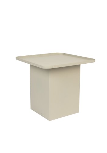 WHITE LABEL LIVING Sverre Square sidebord, firkantet - elfenben metall (44x44)