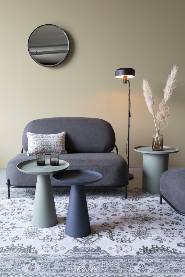 WHITE LABEL LIVING Sverre sidebord, rundt - grnt metall (45,5)