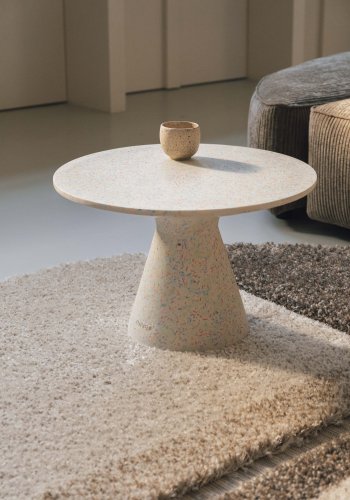 ZUIVER Victoria salongbord, rundt - flerfarget resirkulert terrazzo (50)