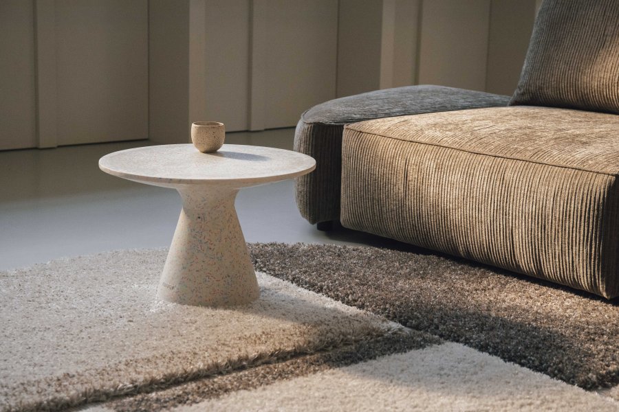 ZUIVER Victoria salongbord, rundt - flerfarget resirkulert terrazzo (50)