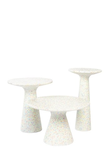 ZUIVER Victoria sidebord M, rundt - flerfarget resirkulert terrazzo (40)