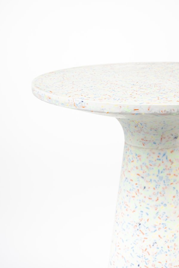 ZUIVER Victoria sidebord M, rundt - flerfarget resirkulert terrazzo (40)