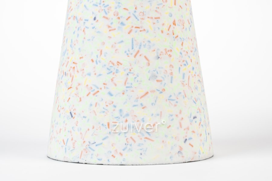 ZUIVER Victoria sidebord M, rundt - flerfarget resirkulert terrazzo (40)