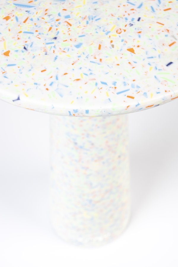 ZUIVER Victoria sidebord S, rundt - flerfarget resirkulert terrazzo (30)