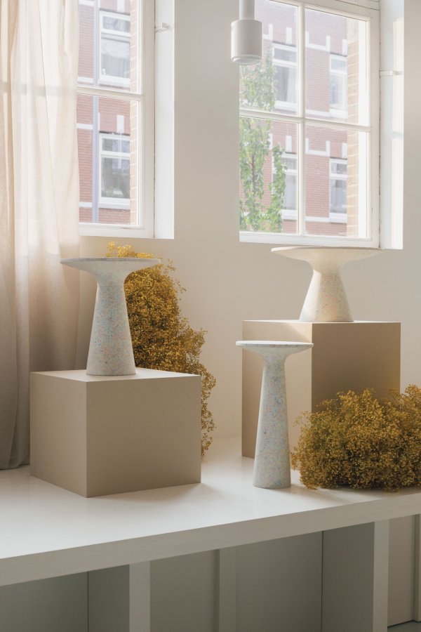 ZUIVER Victoria sidebord S, rundt - flerfarget resirkulert terrazzo (30)