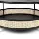 WHITE LABEL LIVING Makoto sofabord, m. kurv - rattan og sort askefinér/metal (80)