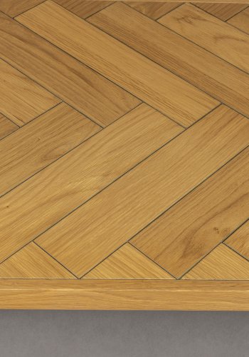 DUTCHBONE Class salongbord, fiskebein, rektangulrt - naturlig eik og sort stl (120x60)