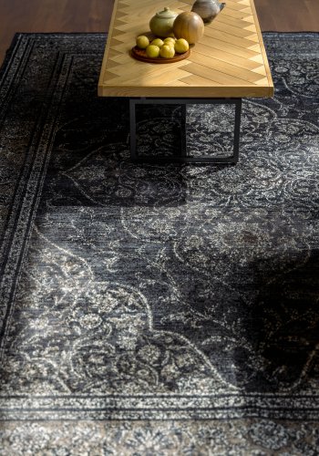 DUTCHBONE Class salongbord, fiskebein, rektangulrt - naturlig eik og sort stl (120x60)