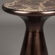 DUTCHBONE Mount Beistelltisch M, rund – brauner Marmor und braunes Aluminium (32,5)