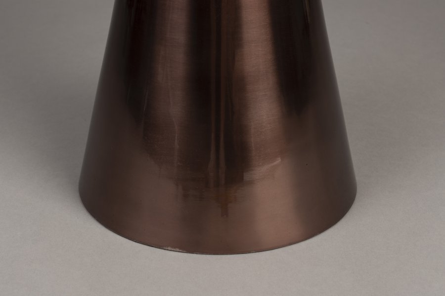 DUTCHBONE Mount Beistelltisch M, rund – brauner Marmor und braunes Aluminium (32,5)