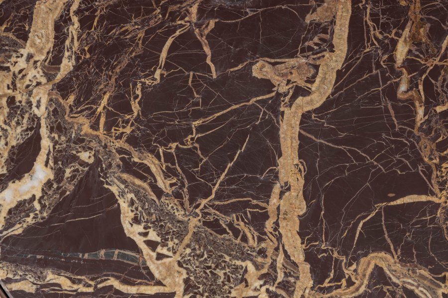 DUTCHBONE Mount Beistelltisch M, rund – brauner Marmor und braunes Aluminium (32,5)