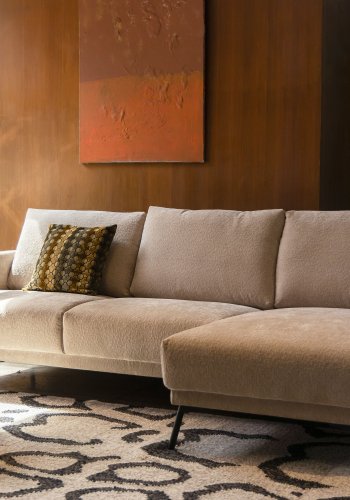 DUTCHBONE Bag sidebord, rundt - brun marmor og brun aluminium (25)