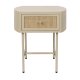 WHITE LABEL LIVING Amaya sidebord, m. 1 skuff - beige tre og metall (48x38)