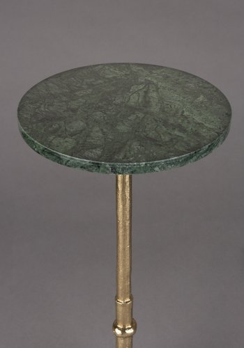 DUTCHBONE Everest Beistelltisch, rund – grüner Marmor und Messing-Aluminium (25)