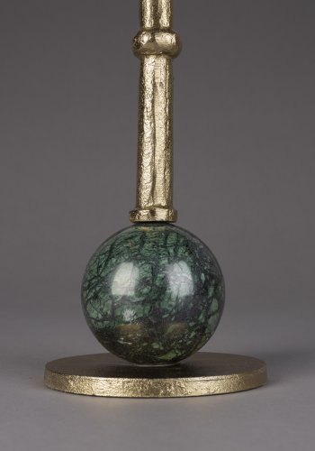 DUTCHBONE Everest Beistelltisch, rund – grüner Marmor und Messing-Aluminium (25)